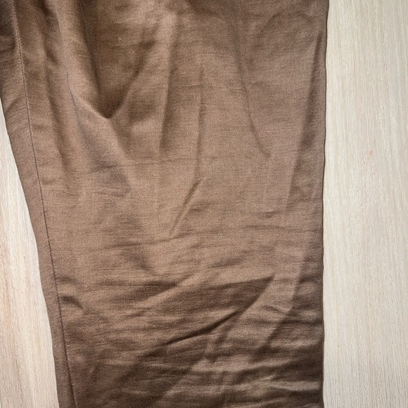 Vintage Yves Saint Laurent Rive Gauche Brown Straight Leg Trousers Pants Size 40 - Picture 9 of 9